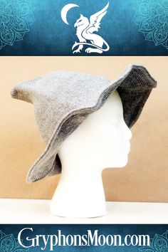 Grey Witch Hat - What's on your wish list for Halloween? Maybe a new witch's hat? These knitted witch hats are the perfect combination of cute, comfy, and cool. They're the perfect accessory whether riding your broomstick, handing out candy, or dancing in the moonlight. Soft and form-fitting, they still hold their shape well, from the wide brim to the tip-top peak. Available in 4 colors from our website. #Witch #Hat #WitchHat #WitchHats #WitchesHat #WitchyThings #Halloween #Samhain #GreyHat Floppy Witch Hat, Lunar Witch Hat, Witch Hat White, Knit Witch Hat, Witch Hat Knit, Grey Witch, Samhain Halloween, Grey Hat, Dancing In The Moonlight