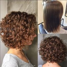 Short Permed Hair Before And After, Curled Bob Hairstyle, Permanent Curls, Best Blondies Recipe, Short Perm, Easy Hair Cuts, How To Curl Short Hair