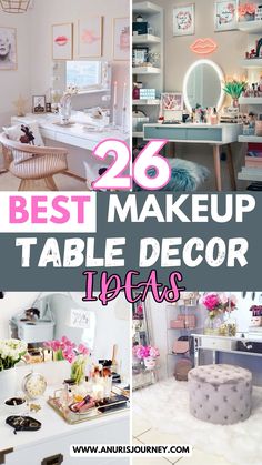 Discover 26 top ideas to beautifully decorate your makeup table. From chic organizers to stylish lighting, transform your vanity into a glamorous space that reflects your personality. Get inspired and create the perfect setup for your beauty routine! Makeup table decor, Vanity decoration ideas,Makeup organization, Stylish vanity setup. This board is all about home decor, living room decor, budget friendly home DIY projects, house hacks, best bedroom colours, small house decorating, cozy home, rental apartment decor, DIY home decor, kitchen decor, cozy living rooms, home entrance decor, minimalist home decor, small living room ideas, hall decor, small apartment DIY.  #MakeupTableDecor #VanityDecor #MakeupOrganization #BeautyRoomInspo #GlamVanity #VanitySetup #HomeDecor #DIYVanityDecor Vanity Decoration Ideas, Living Room Decor Budget, Best Bedroom Colours, Makeup Table Decor, Vanity Decoration, Vanity Setup, Vanity Set Up, Vintage Vanity Mirror, Makeup Vanity Decor