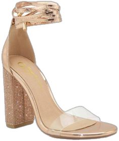 Glamorous Rose Gold Heels For Summer, Chic Rose Gold Pointed Toe Heels, Glamorous Rose Gold Heels For Night Out, Chic Rose Gold Ankle Strap Heels, Rose Gold Ankle Strap Heels For Night Out, Chic Rose Gold High Heels, Rose Gold Heels For Summer Night Out, Summer Rose Gold Heels For Night Out, Chic Rose Gold High Heel Sandals