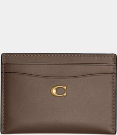 From COACH&#x2C; this Leather Card Case features:Refined calf leatherFive credit card slotsApprox. 4.25" (L) x 3" (H)Imported. Coach Bifold Card Holder With Interior Slots, Classic Brown Coach Card Holder, Classic Coach Card Holder For Travel, Classic Coach Rectangular Card Holder, Classic Coach Bifold Card Holder, Luxury Coach Wallets With Card Slots, Elegant Brown Card Holder With Coin Pocket, Elegant Brown Card Holder With Slots, Formal Coach Rectangular Card Holder