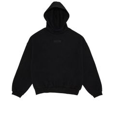 Brand New!!! Black Funnel Neck Sweatshirt With Drawstring Hood, Black Oversized Hoodie With Funnel Neck, Oversized Black Hoodie With Funnel Neck, Black Oversized Funnel Neck Hoodie, Black Hoodie With Ribbed Cuffs And Funnel Neck, Black Funnel Neck Casual Hoodie, Black Hoodie With Funnel Neck For Streetwear, Black Funnel Neck Sweatshirt For Streetwear, Black Sweatshirt With Relaxed Fit And Funnel Neck