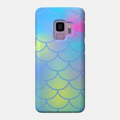 a phone case with an image of a mermaid tail on the front and back side