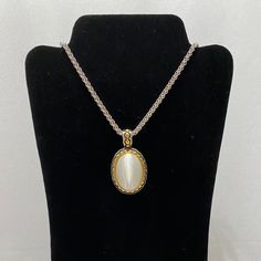 Vintage Mother Of Pearl Silver & Gold Tone Necklace Nos. I Don’t See Any Broken Or Missing Pieces. See All Photos. Classic White Oval Pendant Jewelry, Formal White Oval Pendant Necklace, Vintage White Necklace With Pearl Pendant, White Pendant Necklace Costume Jewelry, Black Gold Necklace, Stone Statement Necklace, Rhinestone Statement Necklace, Layered Necklace Set, Leather Corded Necklace