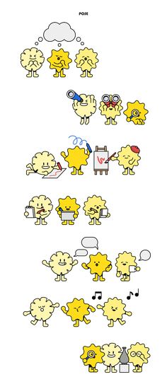 an image of some cartoon sheeps with different expressions on their faces and body parts