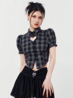 ❤︎ Dark Cool Check Open Heart Puff Sleeve Short Shirt❤︎



⚠️ It takes about 2 weeks to ship the product. Casual Fitted Blouse With Heart Print, Cute Black Short Sleeve Shirt, Fitted Heart Print Blouse, Fitted Heart Print Tops For Fall, Black Heart Print Top For Spring, Trendy Fitted Shirt With Puff Sleeves, Fitted Heart Print Blouse For Summer, Cute Fitted Shirt For Fall, Spring Black Top With Heart Print