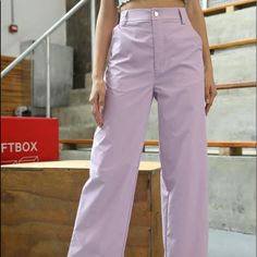 Female Straight Wide-Leg Pants High Waisted Casual Women Pants Loose Wild Trousers Casual High Waist Dress Pants With Buttons, Trendy High-waist Cargo Pants With Button Closure, Solid Color High Waist Pants With Button Zip Fly, High Waist Solid Pants With Button Zip Fly, Casual Ankle-length Dress Pants With Button Closure, Solid High Waist Pants With Button Zip Fly, Button Zip Fly Straight Pants, Spring Solid Dress Pants With Buttons, Solid Spring Dress Pants With Buttons