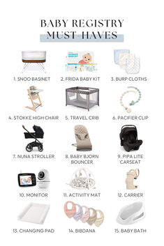 Baby Registry Must-Haves First Time Mom Baby Essentials, Baby Necessities List, Baby Amazon Must Haves, Baby Must Haves 2024, Amazon Baby Must Haves, Must Have Baby Registry Items, First Baby Must Haves, Baby Must Haves Newborn, New Mom Must Haves