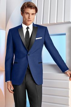 Color: Cobalt Blue
 	Jacket Lapels: Peak
 	Material: Super 120’s Luxury Wool
 	Designer: Ike Behar Blue Fitted Tuxedo Style Outerwear, Blue Fitted Tuxedo Outerwear, Winter Blue Tuxedo With Notch Lapel, Blue Tuxedo For Winter Events, Blue Tuxedo For Semi-formal Winter Occasions, Blue Business Tuxedo Outerwear, Blue Semi-formal Tuxedo For Winter, Blue Notch Lapel Tuxedo Style Outerwear, Blue Notch Lapel Tuxedo Outerwear