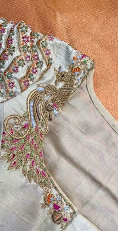 Work Blouses Latest, Magam Work Blouses Latest, Magam Work Blouses, Maggam Blouses, Magam Work, Patch Work Blouse Designs, Peacock Embroidery Designs