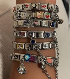 jewelry inspo Spring Jewelry Trends, Italian Charm Bracelets, Nomination Bracelet, Dope Jewelry Accessories, Italian Bracelet, Paparazzi Photos, Jewelry Accessories Ideas, Spring Jewelry, Dope Jewelry