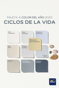 an advertisement for the paint company called ciclos da vida, with different colors