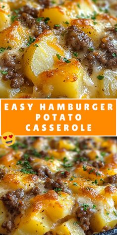 an easy hamburger potato casserole with cheese and sausage