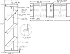 an architectural drawing showing the details for a window and door frame, with measurements on each side