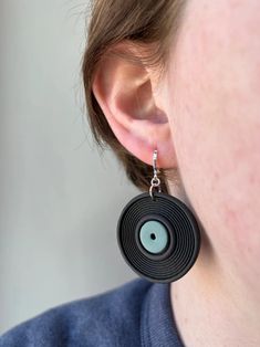 Vinyl Record Earrings - Etsy Vinyl Record Earrings, Record Earrings, Earrings Etsy, Vinyl Record, Mixtape, Clay Earrings, Vinyl Records, Etsy Earrings, Dangle Drop Earrings