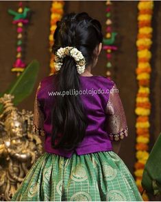 Traditional Hairstyle Indian, Hairstyle Indian Wedding, Jadai Billai, Kids Hairstyles For Wedding