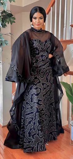 COUTURE DRAMATIC SLEEVE MAXI DRESS(BLACK) – Fnfashionworld.com My Culture, Dramatic Sleeves, Cultural Appropriation, Gown Styles, Design Dresses, Maxi Dress Black, African Design Dresses, Sleeve Maxi Dress, African Design