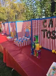 Carnival Game Ideas for Kids - Castle Random Kindergarten Carnival, Carnival Fundraiser, Felix Birthday, Circus Themed Birthday Party, Backyard Carnival, Circus Birthday Party Theme