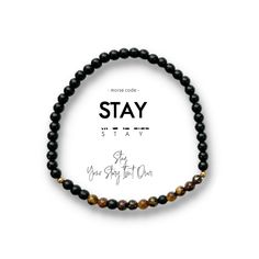 STAY Stay, your story isn't over yet. A subtle, yet powerful reminder that you are valuable and have something beautiful to add to our world. If you are in crisis, help is available. Call 1-800-273-TALK (8255) or dial 988 from any phone. It is our hope that this bracelet can save lives. This bracelet looks great alone or stacked with your other favorite Morse Code or stone stacking bracelets! How to read your jewelry: A Morse Code dot is one bead and a dash is two beads in the alternating color. Stay Morse Code, Stone Stacking, Live With Purpose, Stacking Bracelets, Morse Code Bracelet, Aids Hiv, Morse Code, Meaningful Words, Leather Shops