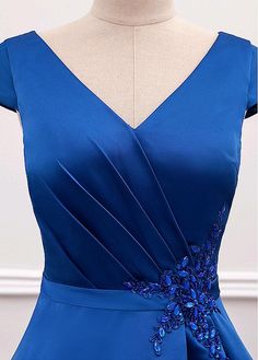 Satin V-neck Neckline Mermaid Mother Of The Bride Dress on Luulla Gown Dress Design, Myanmar Dress Design, Classy Dress Outfits, فستان سهرة, African Design Dresses, Mother Of The Bride Dress, Fashion Design Clothes, Party Wear Dresses, Bride Dresses