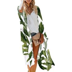 100% Polyester. Soft And Airy Chiffon Kimono With Silky-Smooth Touch Imported Open Front Closure Machine Wash Long Boho Kimono Cardigan; Roomy Short Half Sleeves; Irregular Hem With Side Splits; Loose Flowy Fitting; A Perfect Mix Of Chic And Casual-Bohemian Style, Easily Making You Stand Out Versatile As A Casual Kimono Cardigan, A Beach Swimsuit/Bathing-Suit/Bikini/Swimwear Kimono Cover Up, A Sheer Summer Lightweight Cardigan Duster For Dresses, A Kimono Jacket As A Resort/Cruise Wear, Etc. Occ Flowy V-neck Cardigan For The Beach, Chic Beach Cover-up Cardigan For Beach Season, White Long Sleeve Cardigan For Beach Cover-up, Lightweight Long Sleeve Cover-up For Day Out, Flowy Summer Casual Cardigan, Flowy Open Front Top For Vacation, Long Sleeve Summer Beach Cardigan, Summer Beach Cardigan With Long Sleeves, Summer Long Sleeve Cardigan For The Beach