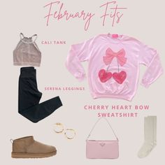 Shop our cute Cherry Bow Heart Sweatshirt! 🍒🎀💘 #cherry #cherries #sweatpants #outfits #ootd #outfitstyle Trendy Heart Graphic Tops For Loungewear, Trendy Loungewear Tops With Heart Graphic, Casual Sweatshirt With Heart Graphic For Loungewear, Trendy Heart Print Tops For Loungewear, Casual Heart Graphic Top For Loungewear, Trendy Pink Sweatshirt, Trendy Pink Sweatshirt For Everyday, Trendy Pink Everyday Sweatshirt, Trendy Spring Weekend Sweatshirt