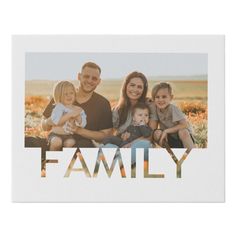 a family photo with the word family printed on it