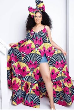 A lady wearing a maxi gown Maxi Gown Styles, Ankara Maxi Gown, African Maxi Dress, Ankara Print