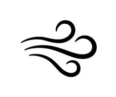 an abstract black and white logo with wavy lines in the shape of waves on a white background