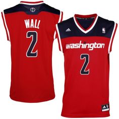 adidas John Wall Washington Wizards Red Chase Fashion Replica Jersey Adidas Fashion, Wall Graphics, New T, The Court