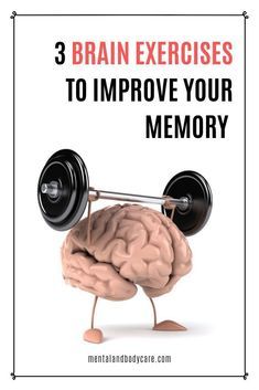 a poster with the words 3 brain exercises to improve your memory on it's side