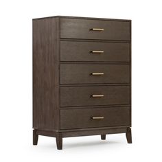 the chest of drawers is made out of wood