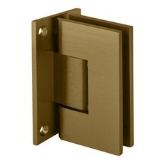 an image of a door hinge with the handle open to show it's brass finish