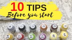 the words 10 tips before you start written in different colors and numbers on a map