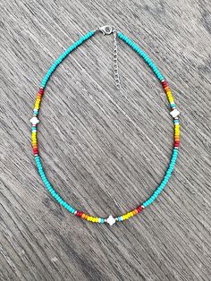 Dawn Western Beaded necklace made from glass seed beads and is 17 inches with extender. Custom, affordable western jewelry with extenders. ( Disclaimer: All items are uniquely crafted and created by GenZCreations. Our Items are NOT AUTHENTIC American Indian or Alaska Native American nor do they represent any Indian Tribe) Southwestern Heishi Bead Colorful Necklaces, Southwestern Heishi Beaded Colorful Necklace, Southwestern Style Colorful Heishi Beaded Necklaces, Native American Jewelry Diy, Western Beaded Necklace, Deer Antler Jewelry, Beaded Hat Bands, Mens Beaded Necklaces, Antler Jewelry