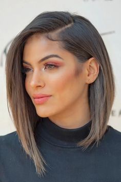 70+%20Coolest%20Long%20Bob%20Hairstyles%20aka%20“The%20Lob”%20Haircut Style A Lob, Asymmetrical Lob, Layers Bangs, Lob Styling, Latest Hairstyles