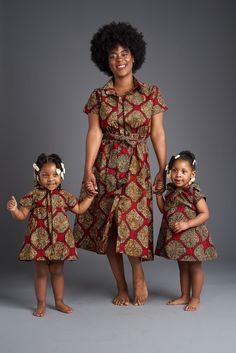 Your little one would love to match with you in this African Print. Every little girl will feel beautiful twirling in this gorgeous piece. - Fully lined - Front Zipper -Short sleeve - Doesn’t include headband Mother Daughter African Outfits, Kids Kitenge Dresses, Mother Daughter Fashion Matching Outfits, Modest Attire, Kitenge Dress, Daughter Fashion, Mom Daughter Outfits, Mommy Daughter Outfits, Daughter Outfits