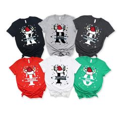 Custom Christmas Shirt With Name, Family Christmas Name Shirt, Personalized Christmas Family T-Shirt, Alphabet Christmas Family Shirt, Christmas Crew Shirt, Family Christmas Shirt, Family Christmas Shirts, Christmas T Shirt, Toddler Christmas Shirt, Holiday Shirt * High quality and super soft, comfortable shirt. Made with top-of-the-line vinyl and pressed with a professional grade heat press. * Please check all color and size charts before place the order. Since all shirts are custom made based Christmas Monogram Shirt, Personalized Christmas Shirts, Monogram Shirt, Christmas Names, Xmas Tees, Monogram Shirts, Christmas Monogram, Christmas Custom, Group Shirts