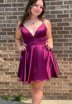 Specifications Occas Purple V-neck Homecoming Dress, V-neck Mini Dress For Prom Season, Summer V-neck Dress With Sweetheart Neckline For Party, Sweetheart Neckline V-neck Dress For Prom, A-line V-neck Dress For Prom Season, Satin A-line V-neck Dress For Party, Satin A-line V-neck Party Dress, Purple Fitted V-neck Dress For Party, V-neck Dress For Prom Party Season