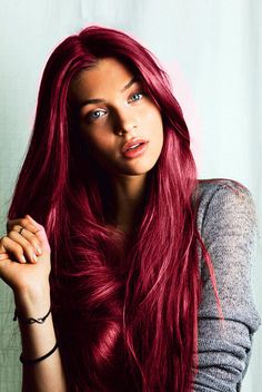 Lovely shade of Marsala -- the 2015 color of the year! Magdalena Zalejska, Colored Hair Tips, Hot Hair Colors, Stinger, Long Straight Hair, Cool Hair Color, Love Hair