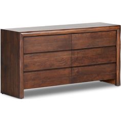 Nigel 6 Drawer Dresser, Rustic Brown-Furniture - Bedroom-High Fashion Home Faux Live Edge, Dresser Bench, Bedroom Redesign, House Mood Board, Apartment Things, Walnut Dresser, Study Furniture, Bedroom Sideboard, Drawer Design