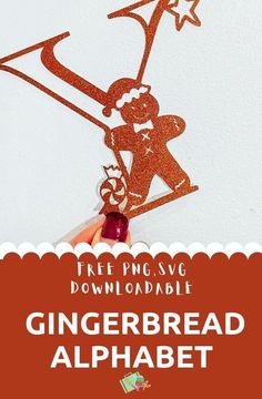 the gingerbread alphabet is being drawn on paper