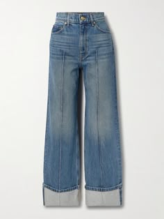 ULLA JOHNSON The Genevieve high-rise wide-leg jeans | NET-A-PORTER High Rise Wide Leg Jeans, Buy List, Feminine Blouses, Cardigan Shirt, Fashion Board, Guilty Pleasures, Spring 2023, Wide Legs, Wide Leg Denim