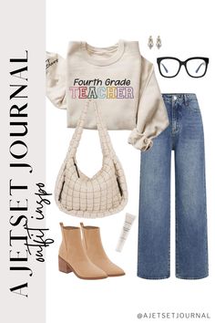 Ready for back to school? Check out these cute and comfortable outfits for teachers that blend style and practicality. Featuring custom crewnecks that add a personal touch, these outfits are perfect for casual days at school. From stylish ankle boots to trendy blue light blocking glasses, discover how to make your teaching wardrobe both functional and fashionable this season! Comfortable Teacher Outfits