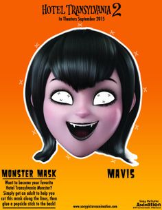 an advertisement for hotel transaviana 2 featuring a monster face with black hair and white teeth