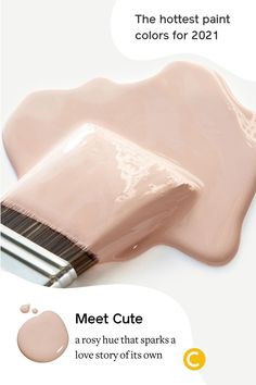 an image of a paint brush with the words meet cute on it