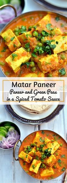 This may not be your usual restaurant type paneer recipe, but this Matar Paneer is equally delicious yet so much more easier to make.  #PaneerRecipes #Indian #IndianFood #Vegetarian #curry Best Indian Recipes, Cooking Curry, Spanish Foods, Indian Recipes Authentic, English Love, Vegetarian Curry, Green Recipes, Paneer Recipes, Pakistani Food