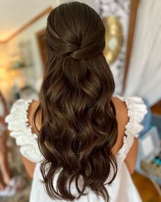 Bridesmaid Hair Inspo, Bridal Hair Half Up, Bridemaids Hairstyles