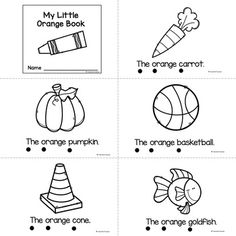 worksheet for beginning with orange and carrots