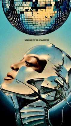 a poster for the movie dj and me with a disco ball in the air above it